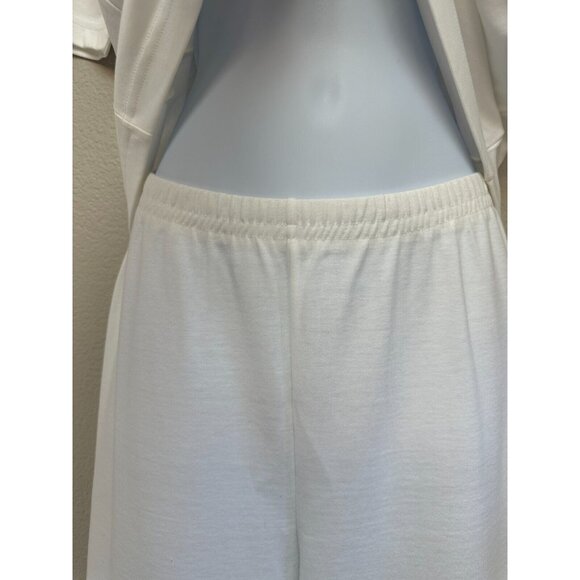 Peruvian Connection Pant Set Pima Cotton White Top is Medium Pants are Small NEW - Picture 3 of 15